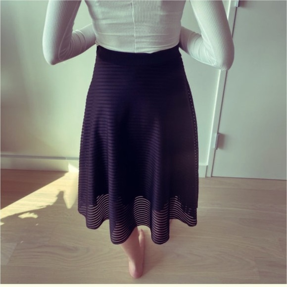 & Other Stories Purple Striped A-Line Midi Balletcore Skirt Size 4 - Picture 2 of 5